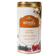 Load image into Gallery viewer, Divyntea Mulled Wine festive spiced black tea tin with warming winter blend