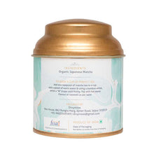 Load image into Gallery viewer, Close-up of vibrant green ceremonial grade matcha powder by Divyntea