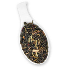 Load image into Gallery viewer, Brewed Green Tea Hibiscus Lemongrass showing golden-pink heart-healthy infusion