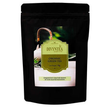 Load image into Gallery viewer, Divyntea Organic Green Tea tin with certified pure whole leaf green tea