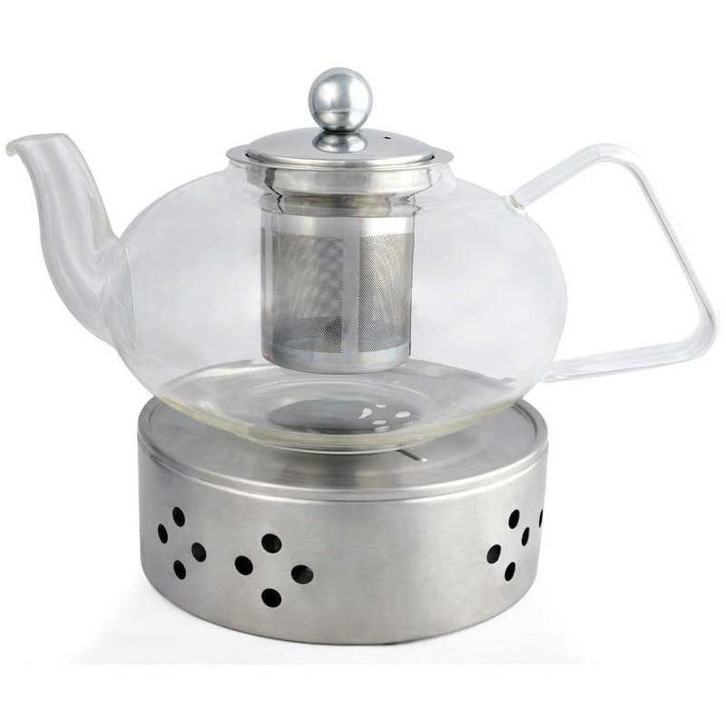 Glass Teapot With Burner - Divyntea - A Unit Of VOGUE EXIM PVT LTD